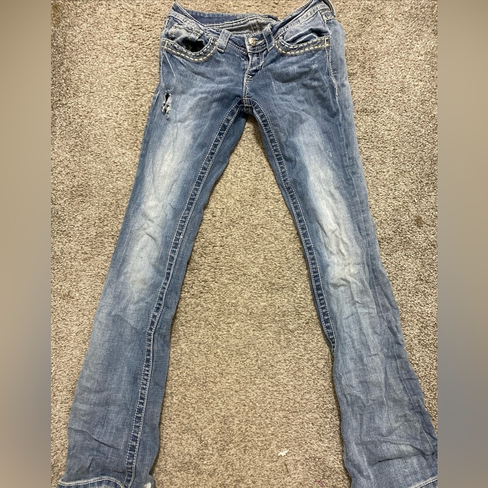 Miss me Jeans size 26 bootcut jeans Distressed
